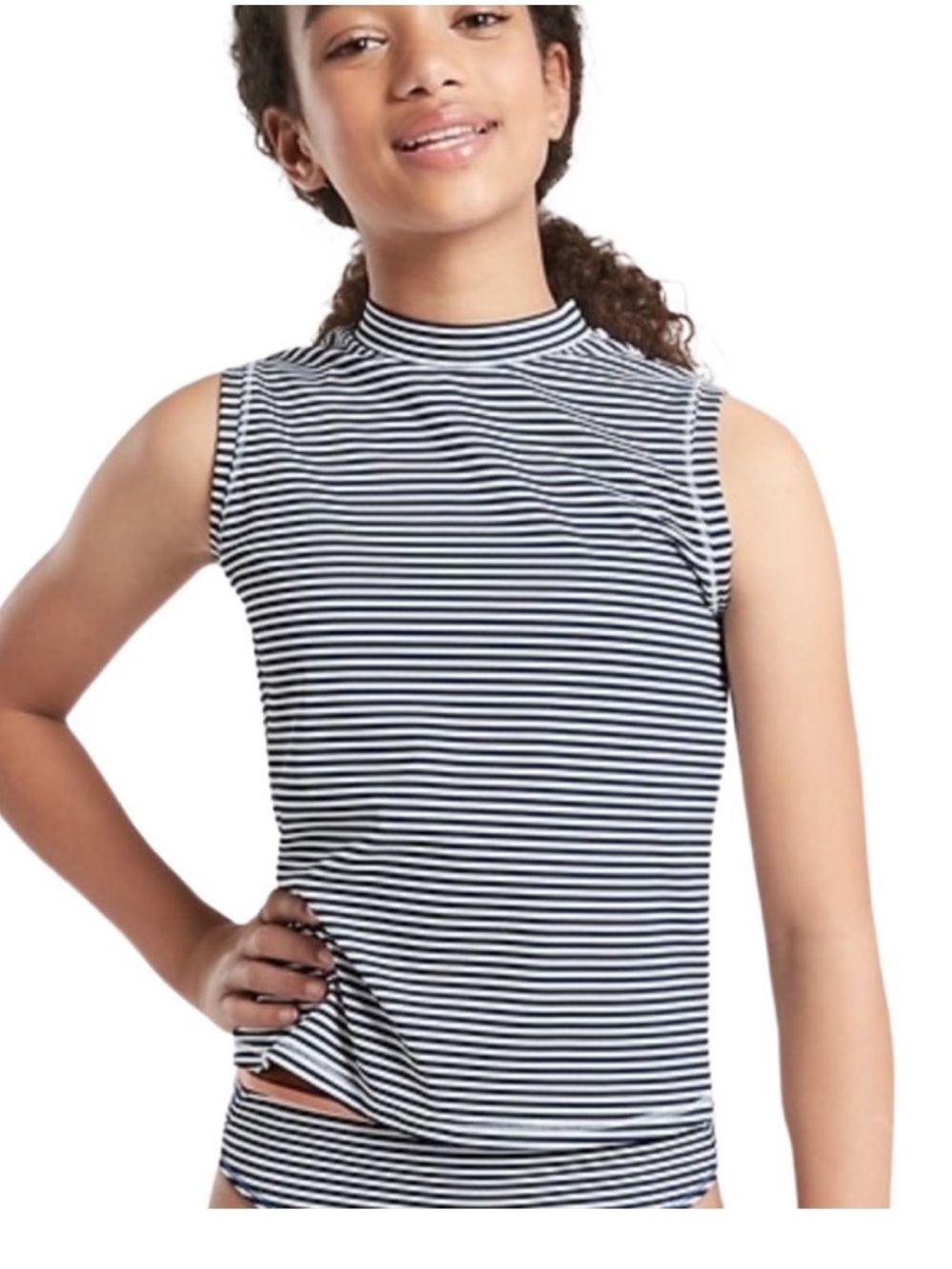 Athleta Girl XL (14) Mock Neck Sleeveless Rash Guard